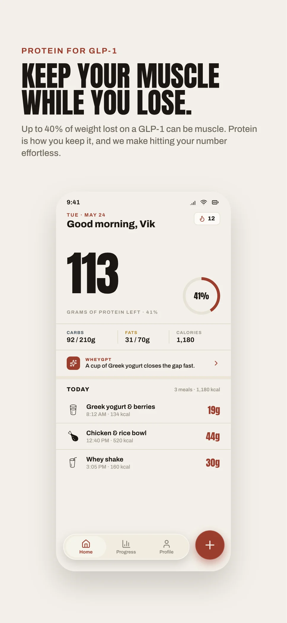 App Store screenshot: keep your muscle while you lose